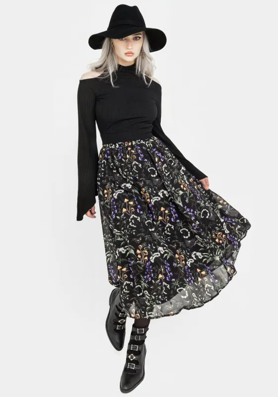 Vesna Chiffon Midi Skirt sold by Disturbia