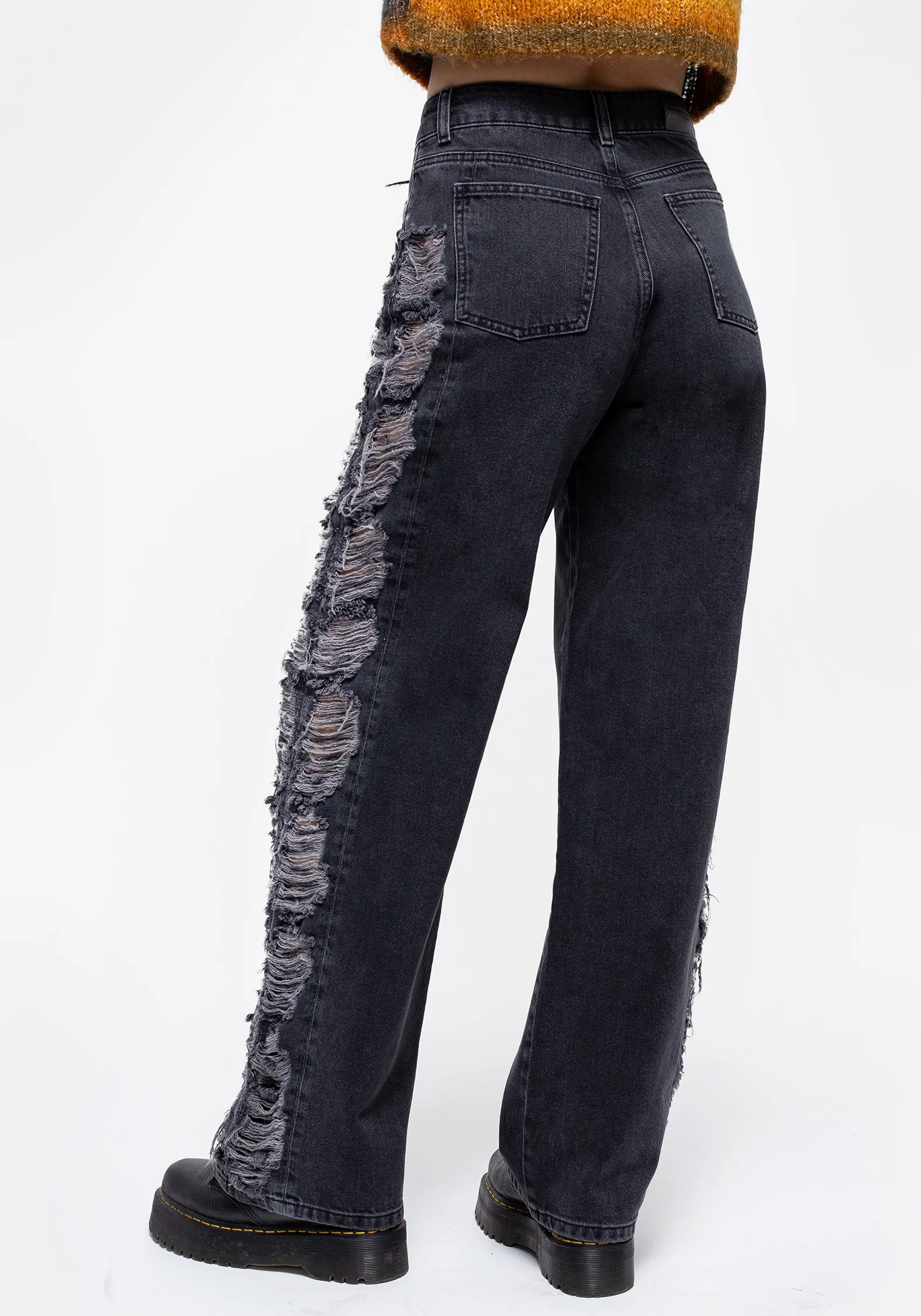 Fray Wide Leg Jeans sold by Disturbia product image thumbnail 3