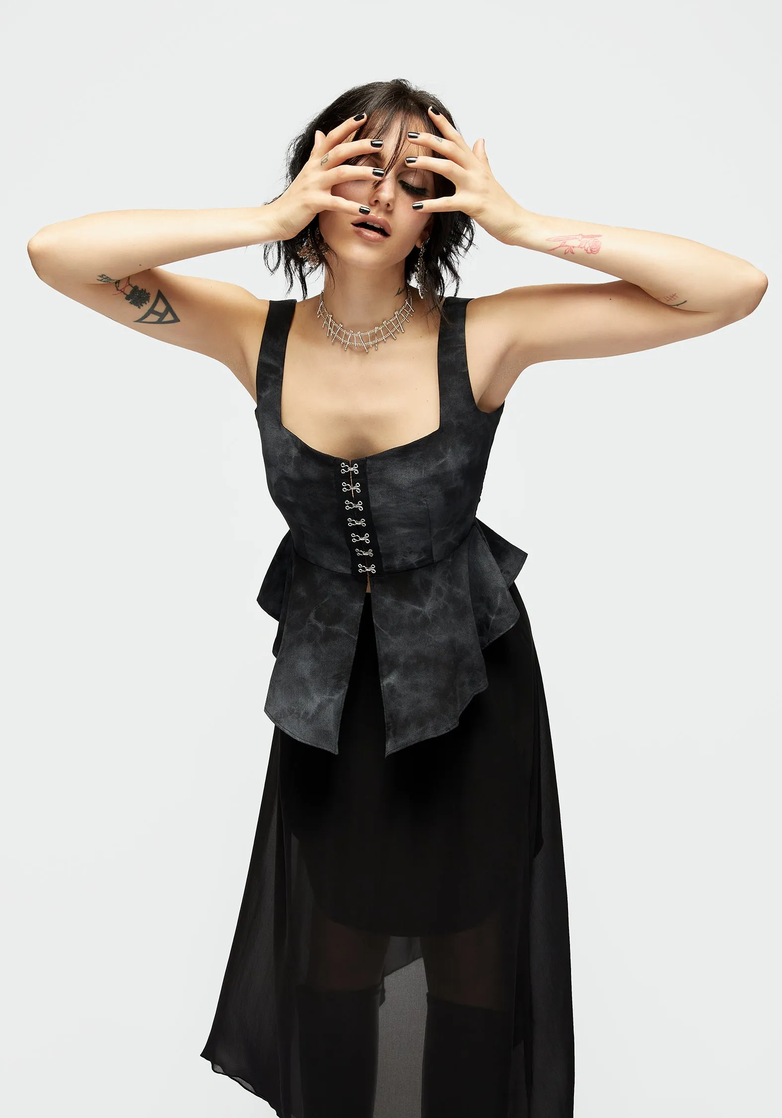 Delacroix Hook and Eye Square Neck Top sold by Disturbia product image thumbnail 4