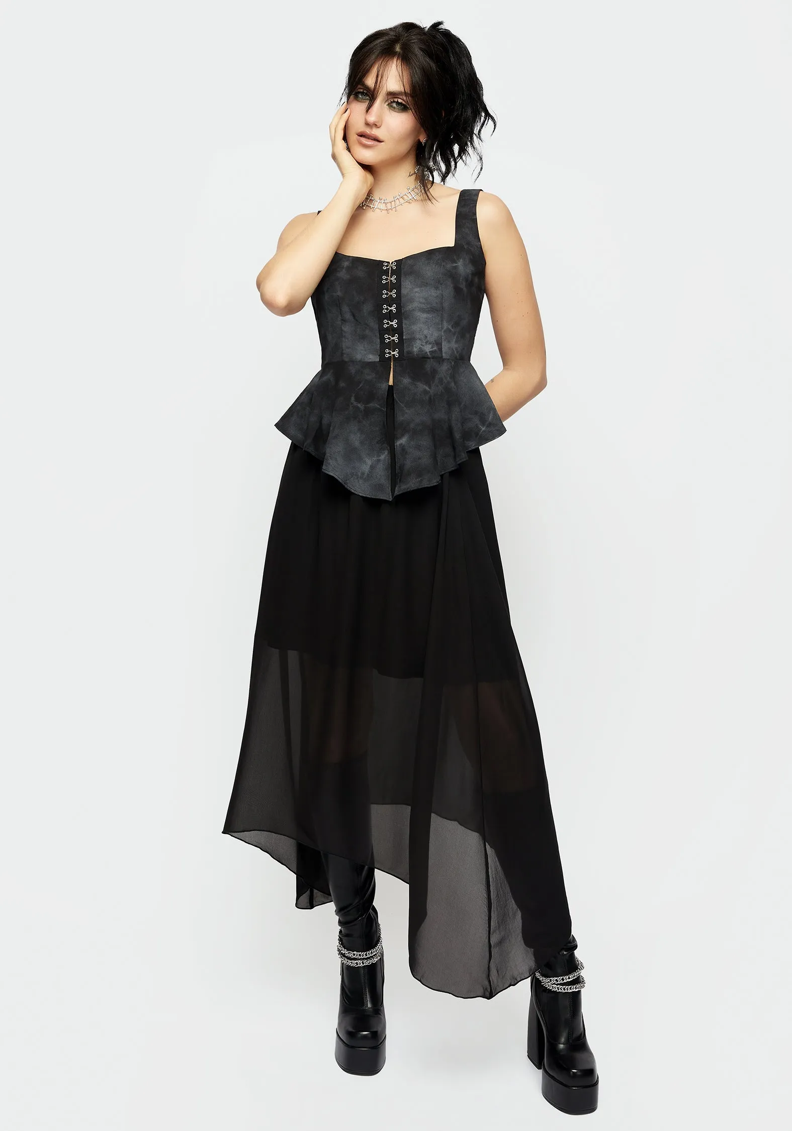 Delacroix Hook and Eye Square Neck Top sold by Disturbia product image thumbnail 5