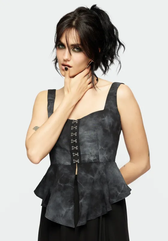 Delacroix Hook and Eye Square Neck Top sold by Disturbia