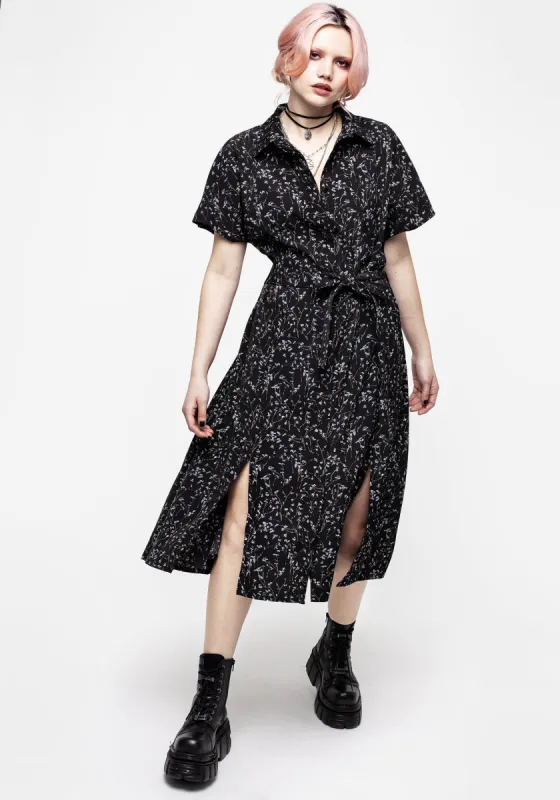 Delphinium Midi Shirt Dress sold by Disturbia