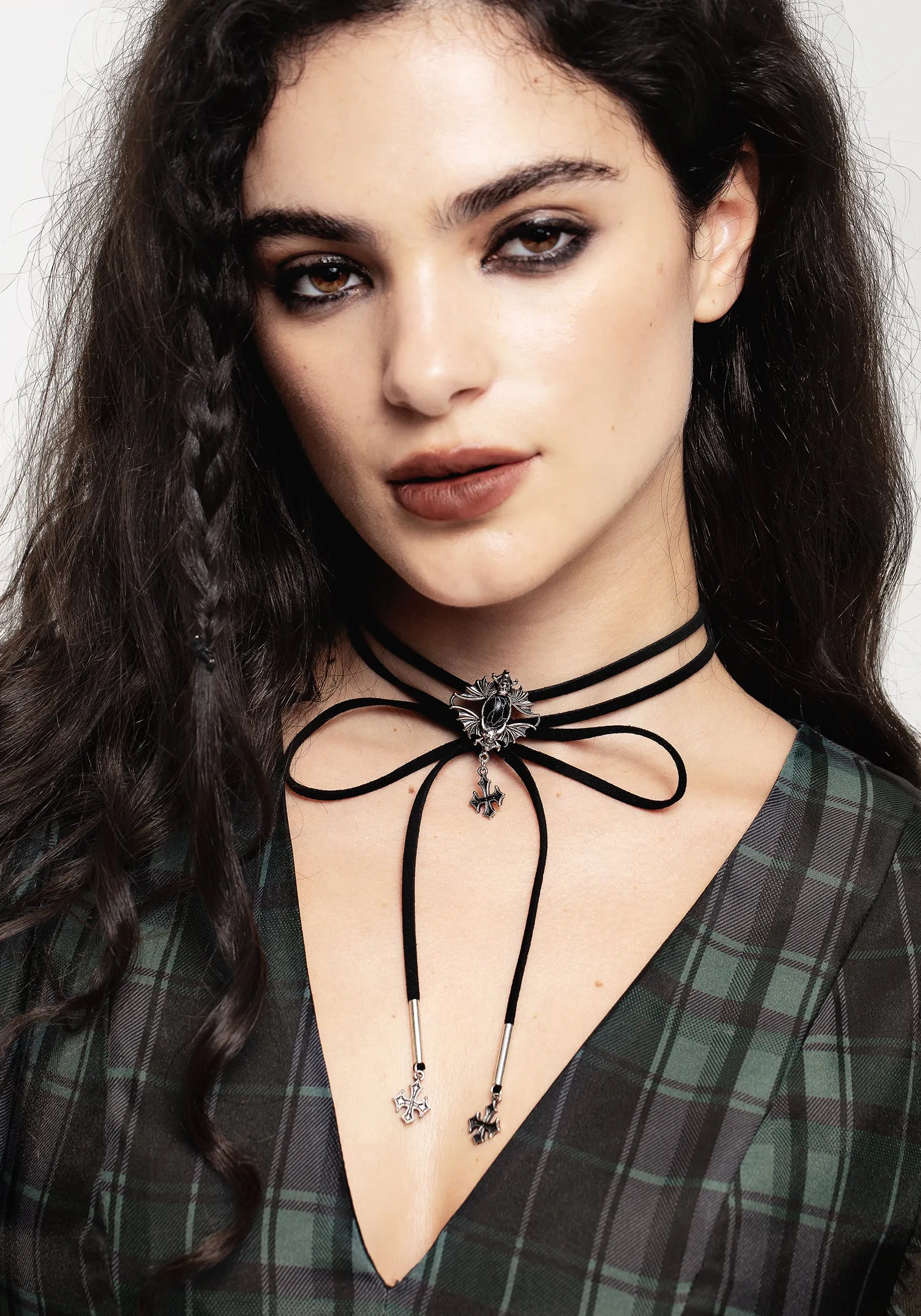 Gargoyle Gothic Cord Choker Necklace sold by Disturbia