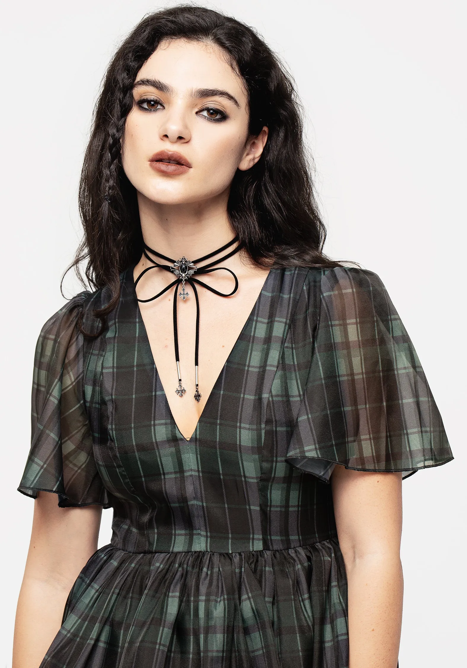 Gargoyle Gothic Cord Choker Necklace sold by Disturbia product image thumbnail 3