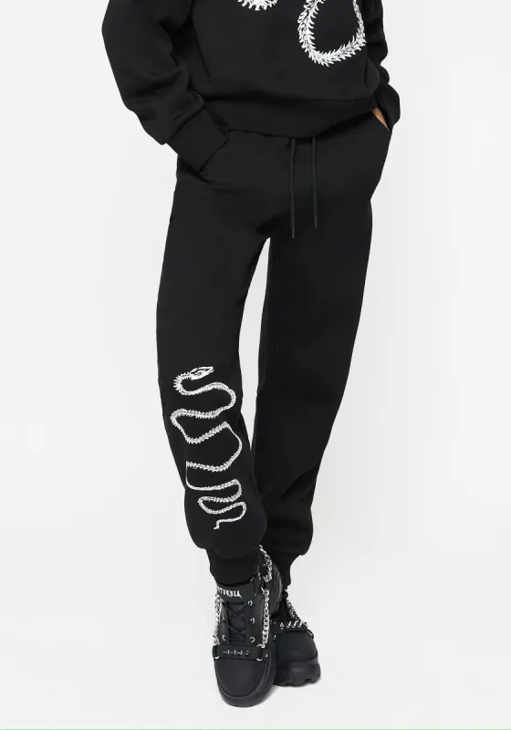 Ophis Snake Skeleton Print Joggers sold by Disturbia