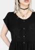 Scutellaria Embroidered Button Up Midi Dress sold by Disturbia