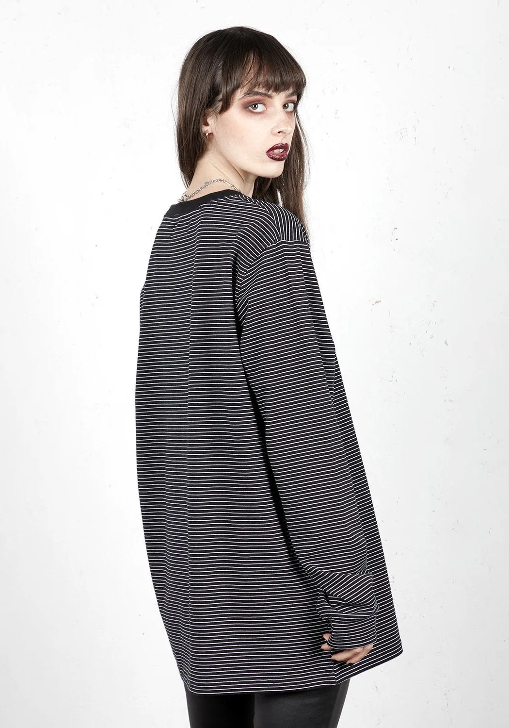 Underline Long Sleeve T-Shirt sold by Disturbia product image thumbnail 4