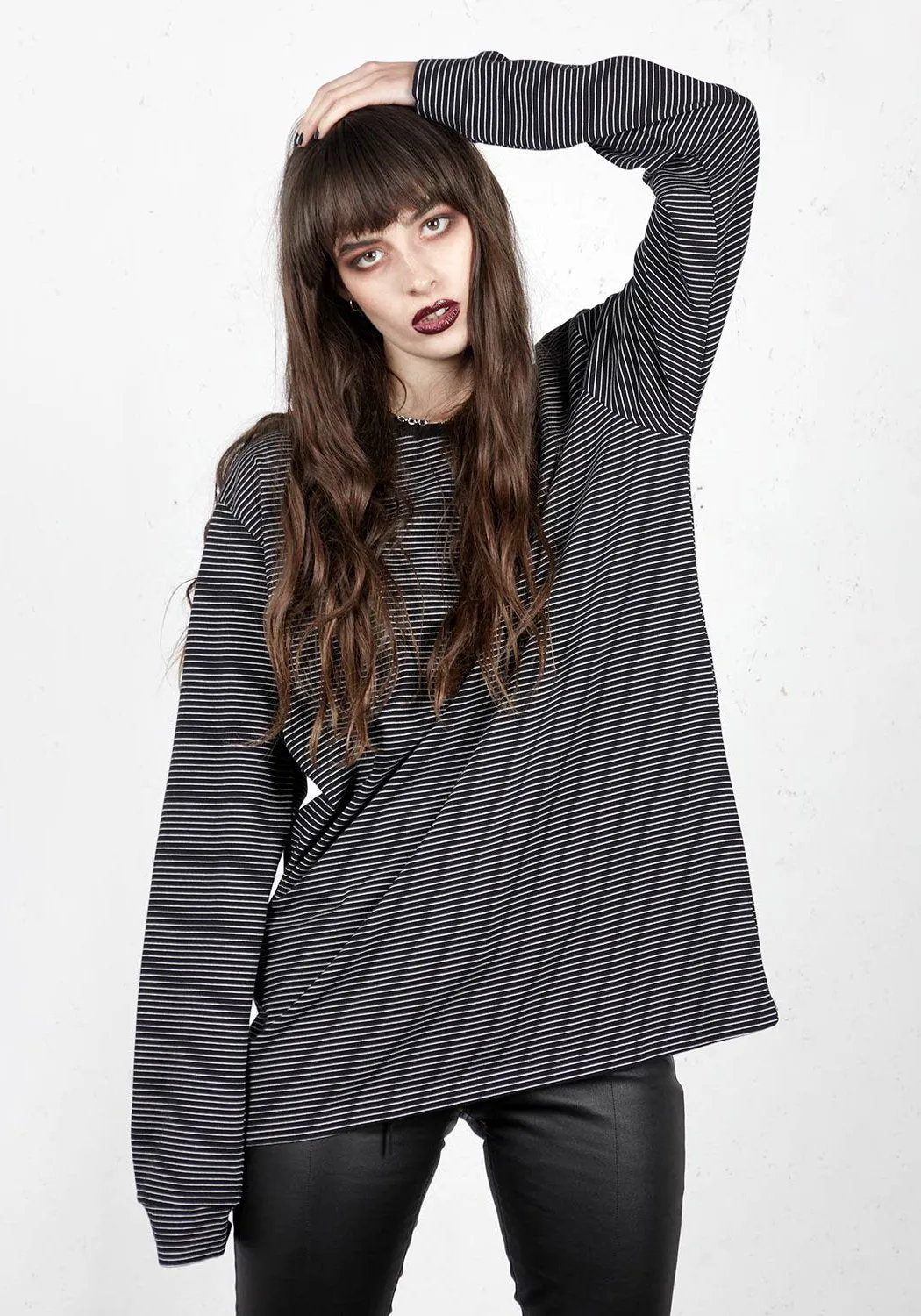 Underline Long Sleeve T-Shirt sold by Disturbia product image thumbnail 3
