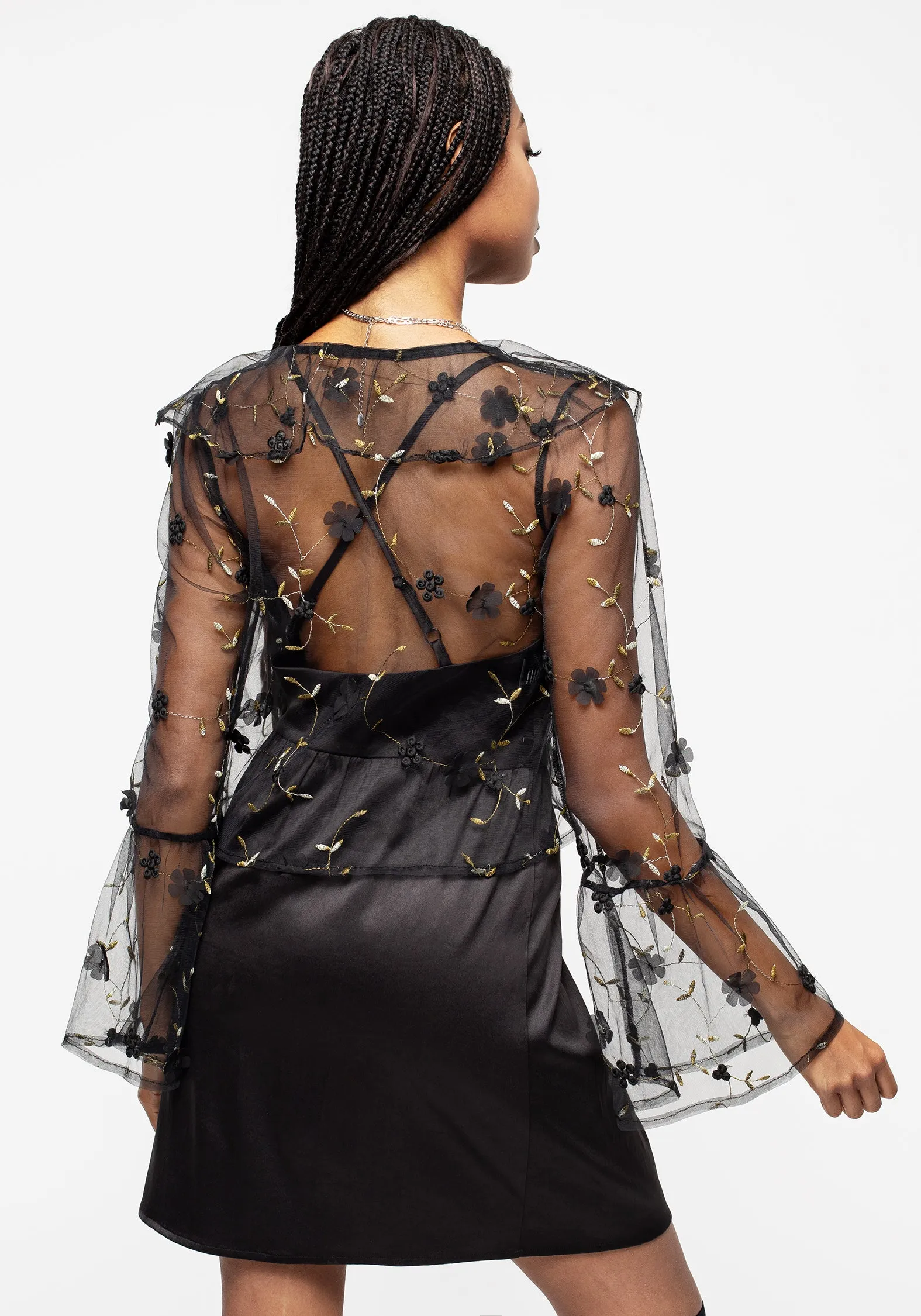 Chrysanthi Applique Frill Collar Blouse sold by Disturbia product image thumbnail 3