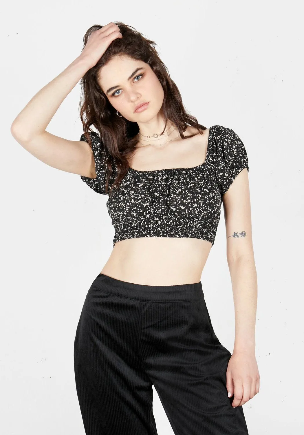Milkweed Bardot Crop Top sold by Disturbia product image thumbnail 4