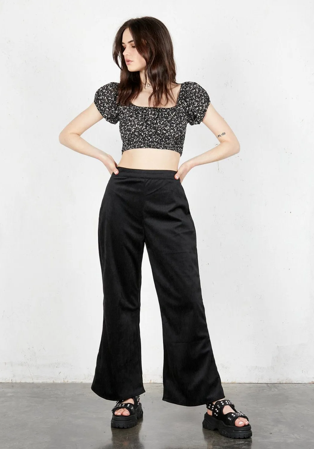 Milkweed Bardot Crop Top sold by Disturbia product image thumbnail 3