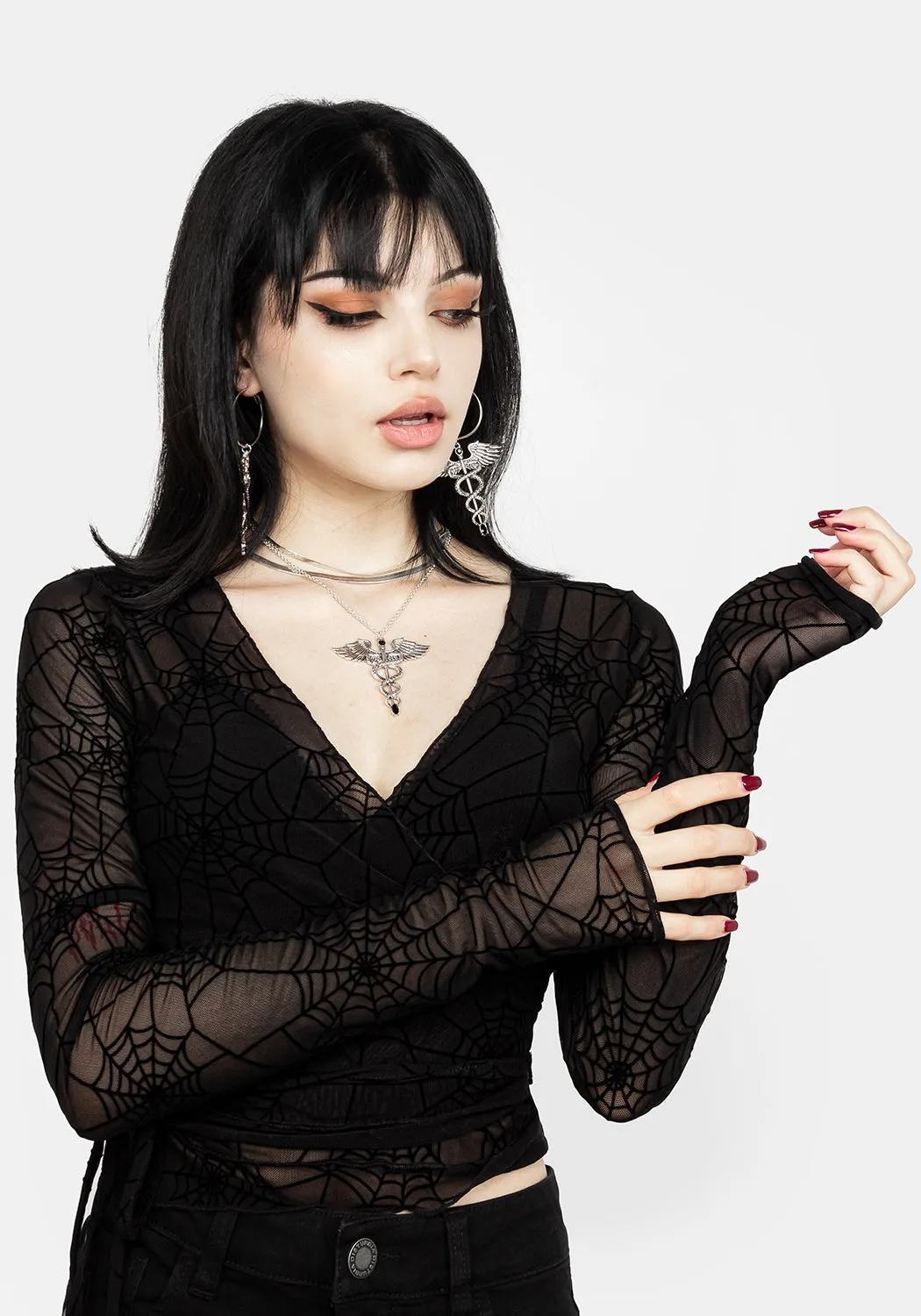 VENOM MESH WRAP TOP sold by Disturbia product image thumbnail 5