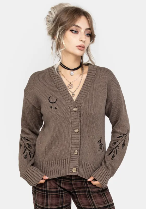 Hester Embroidered Knit Cardigan sold by Disturbia