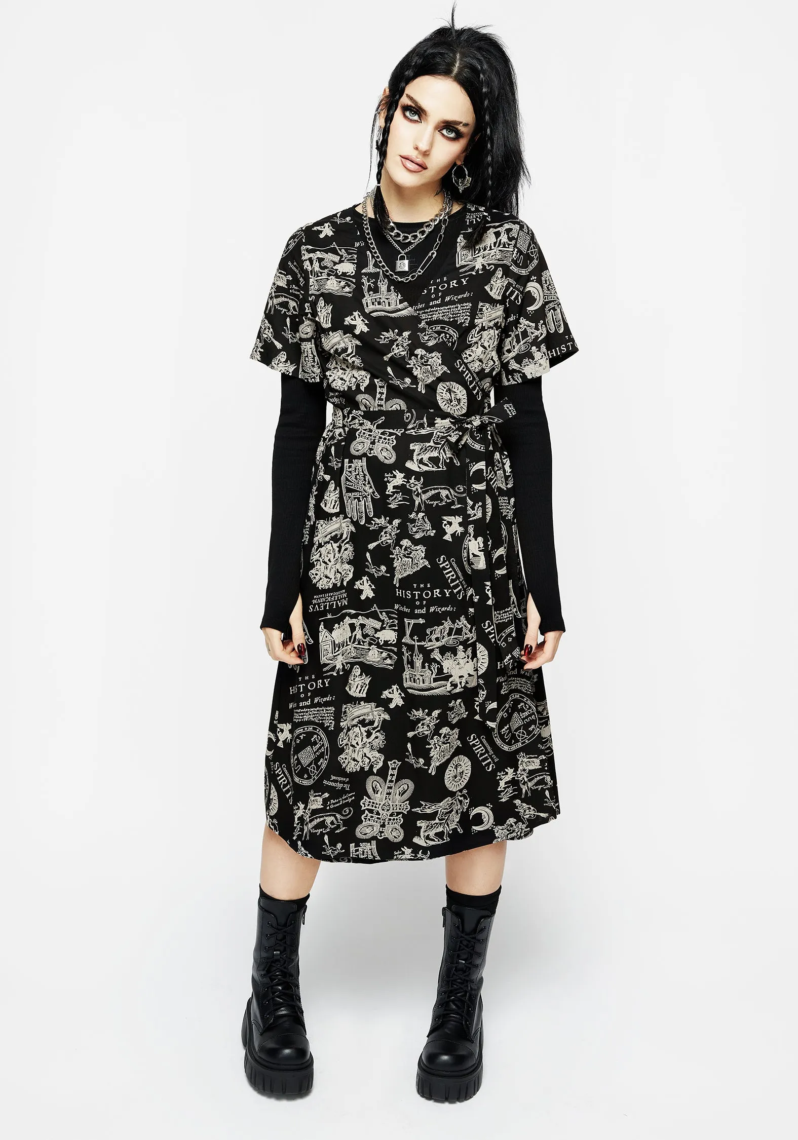Heresy Wrap Midi Dress sold by Disturbia product image thumbnail 5