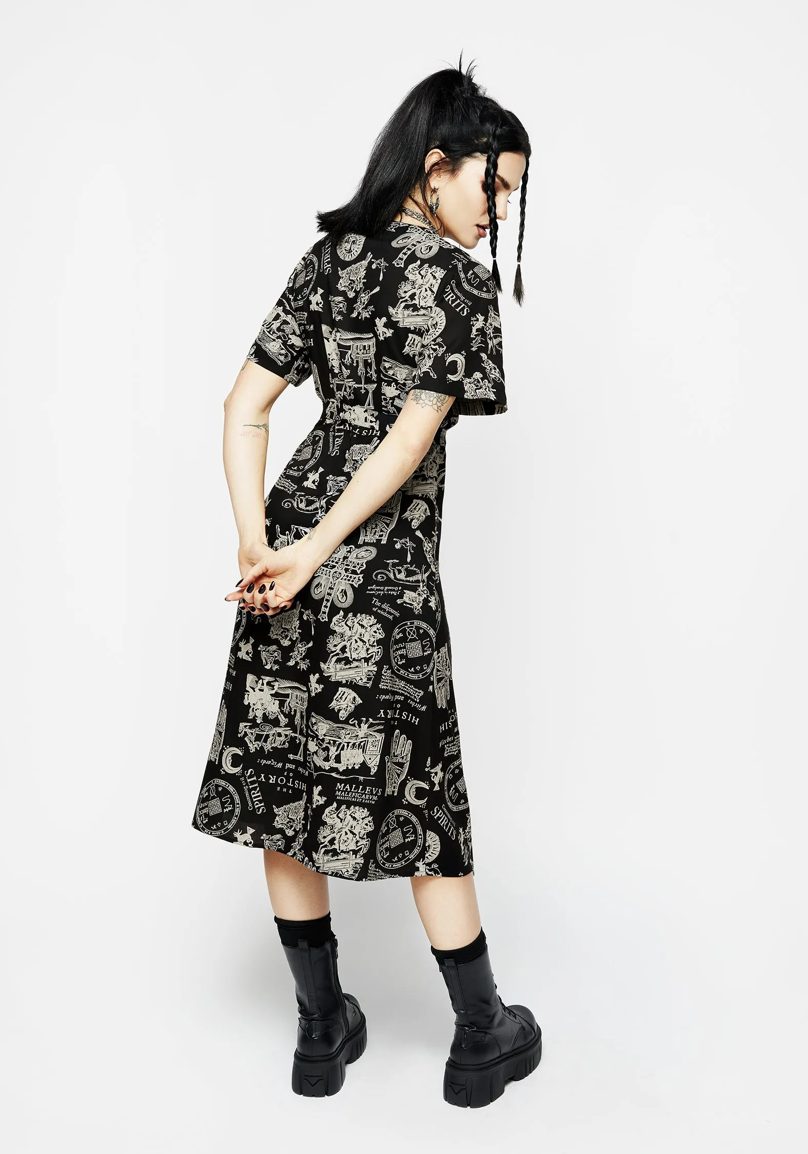 Heresy Wrap Midi Dress sold by Disturbia product image thumbnail 3