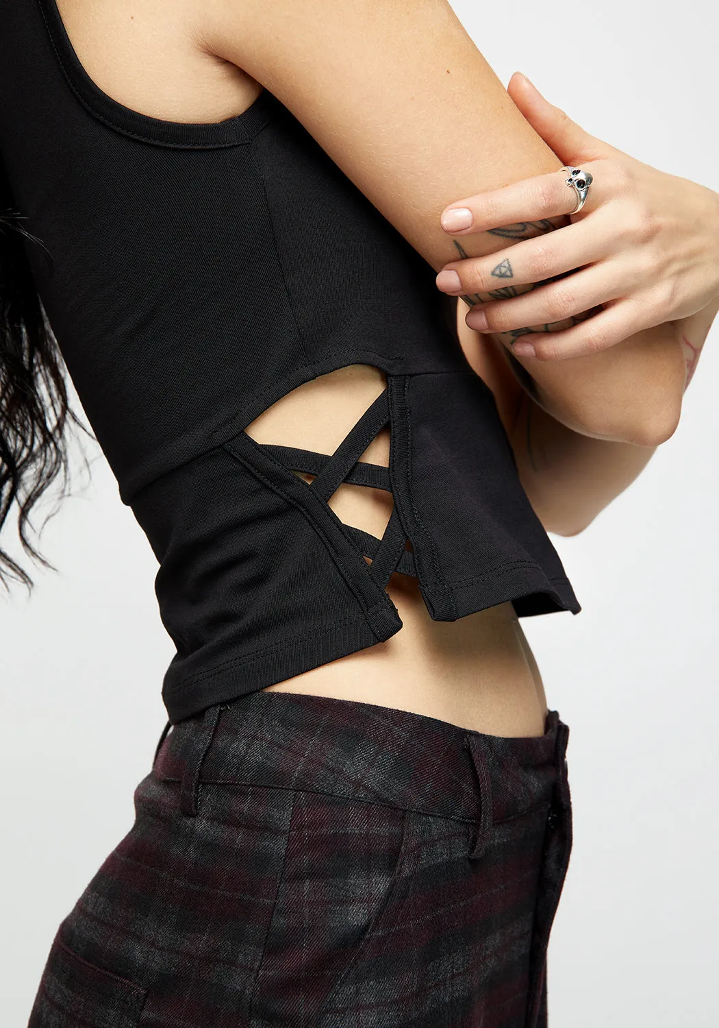 Mesmerise Cut Out Crop Top sold by Disturbia product image thumbnail 3