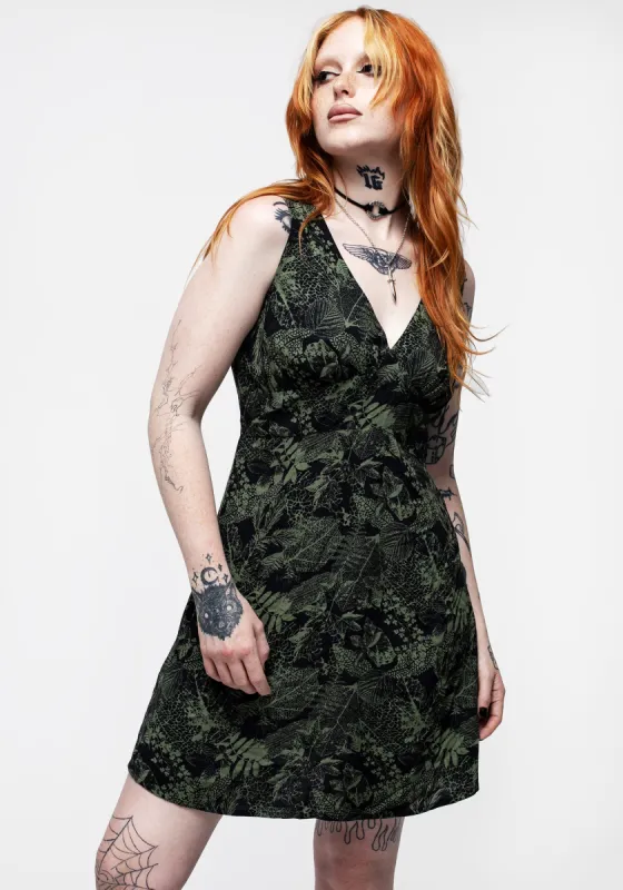 Daphne V-Neck Mini Dress sold by Disturbia