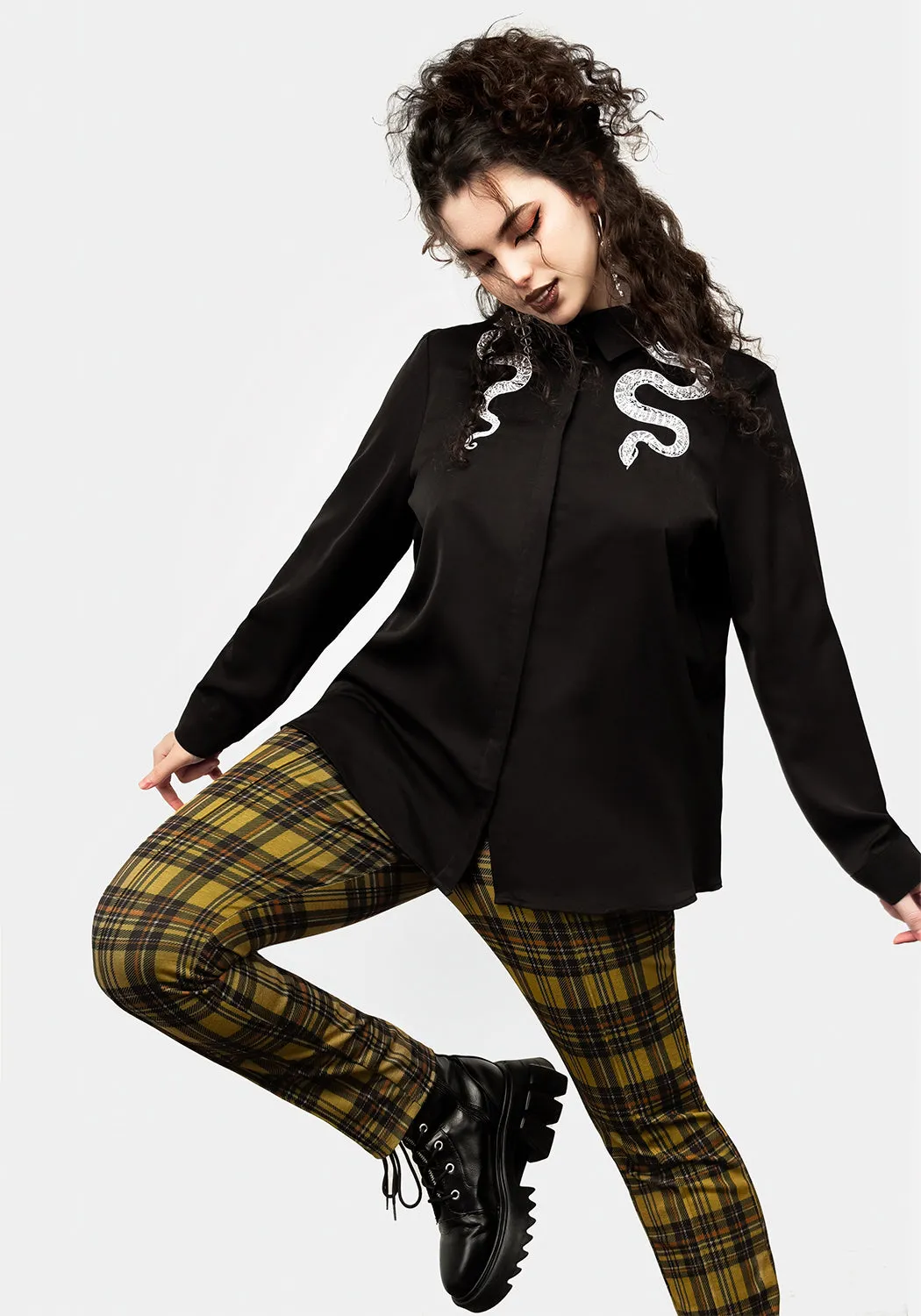 Slither Embroidered Snake Shirt sold by Disturbia product image thumbnail 5