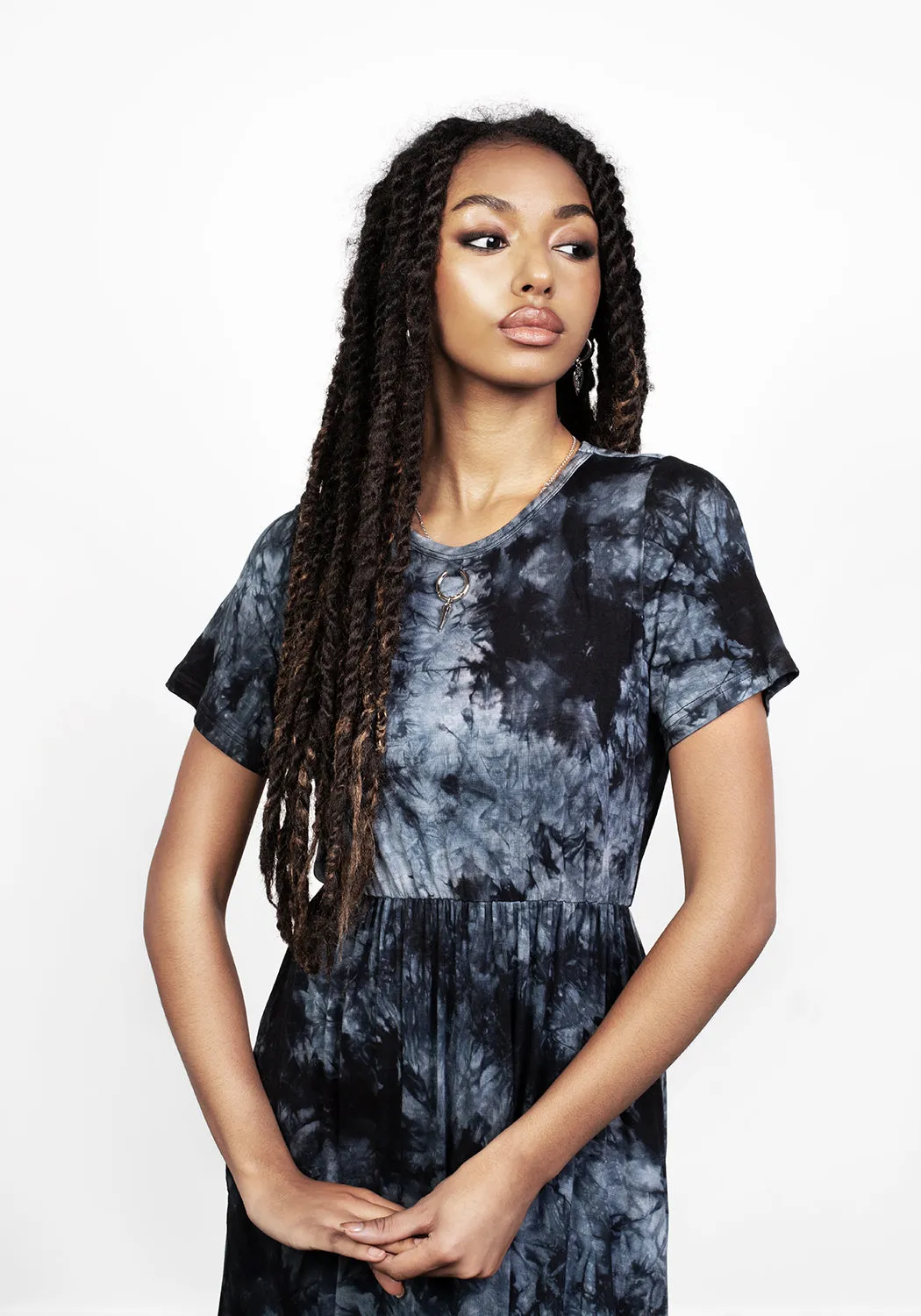 DRACONIC TIE DYE MIDI SKATER DRESS sold by Disturbia product image thumbnail 3