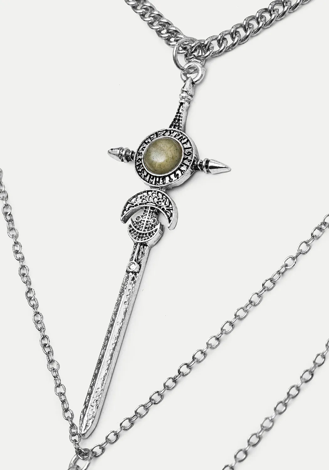 Valkyrie 4 Layered Rune Choker Necklace sold by Disturbia product image thumbnail 5