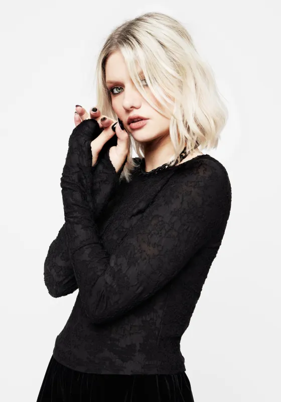 Melica Textured Long Sleeve Top sold by Disturbia