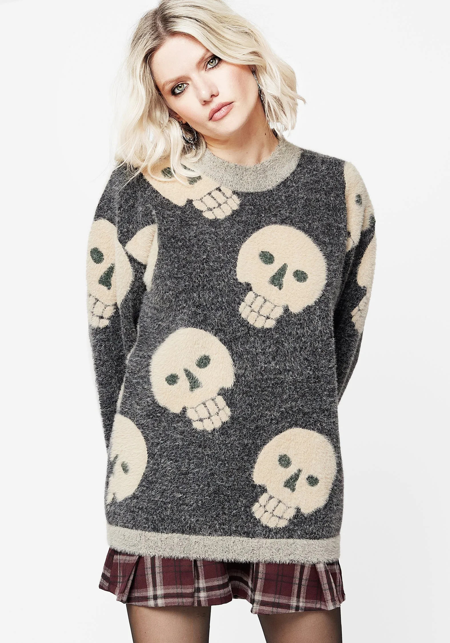 Crania Fluffy Knit Jumper sold by Disturbia