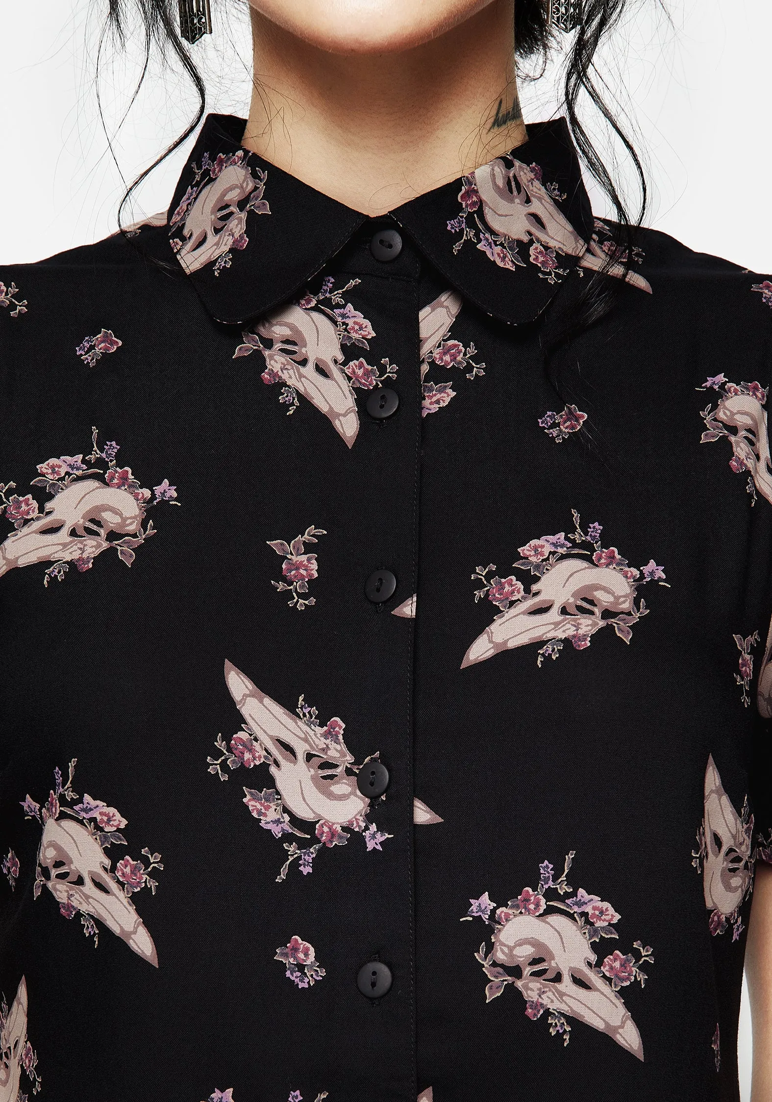 Carrion Button Up Blouse Top sold by Disturbia product image thumbnail 2