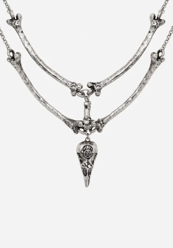 Osteomancy Raven Skull Choker Necklace sold by Disturbia