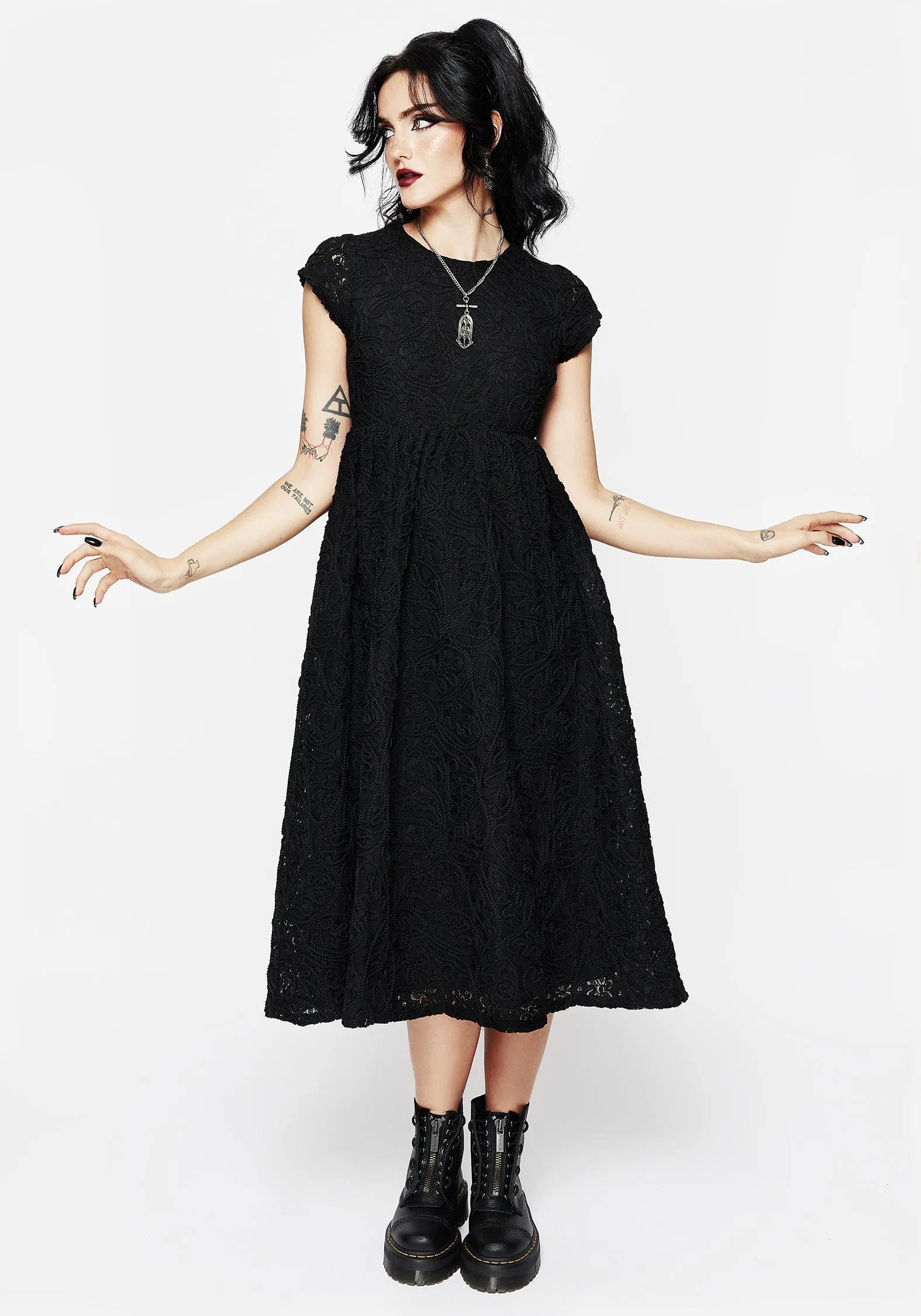 Maladie Midi Smock Dress sold by Disturbia product image thumbnail 4