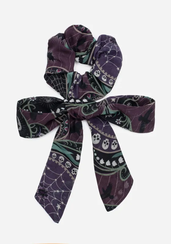 Clarette Chiffon Bow Hair Scrunchie sold by Disturbia