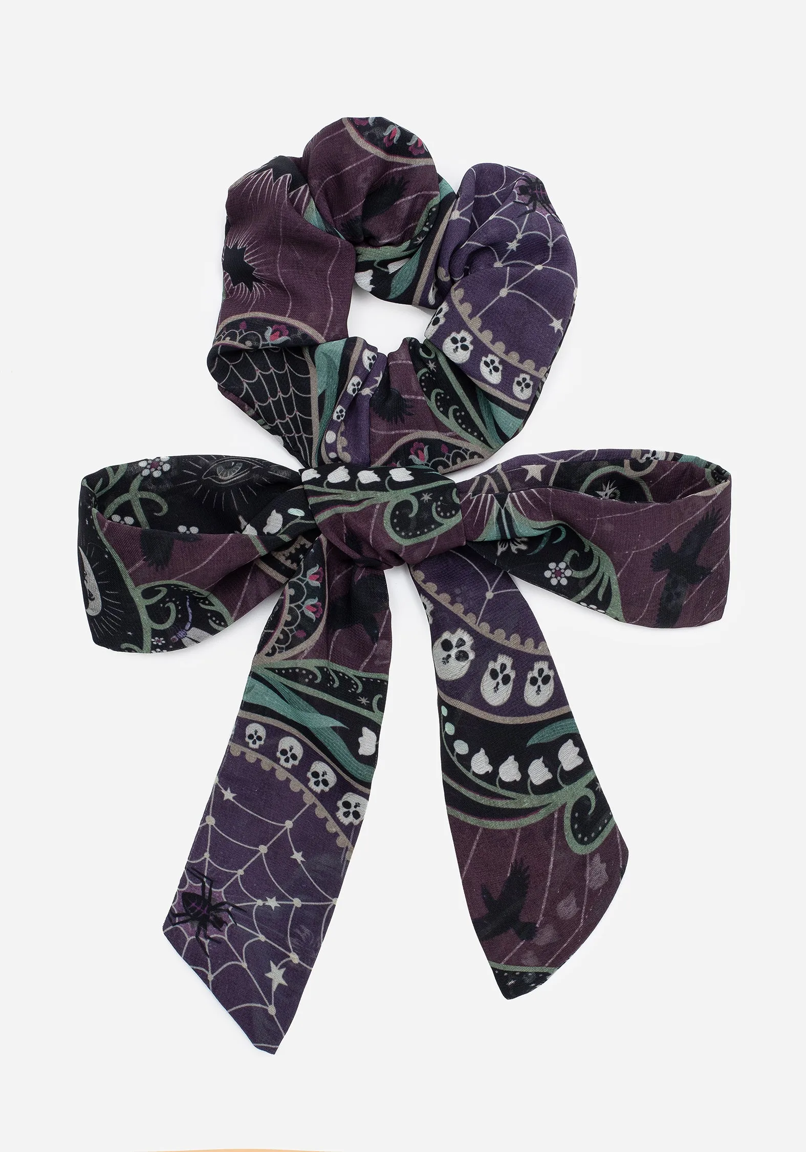 Clarette Chiffon Bow Hair Scrunchie sold by Disturbia