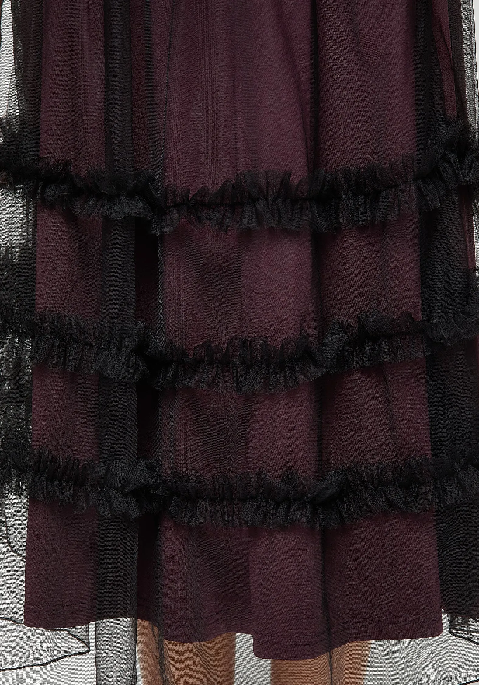 Wanderer Contrast Lining Tiered Midi Skirt sold by Disturbia product image thumbnail 2