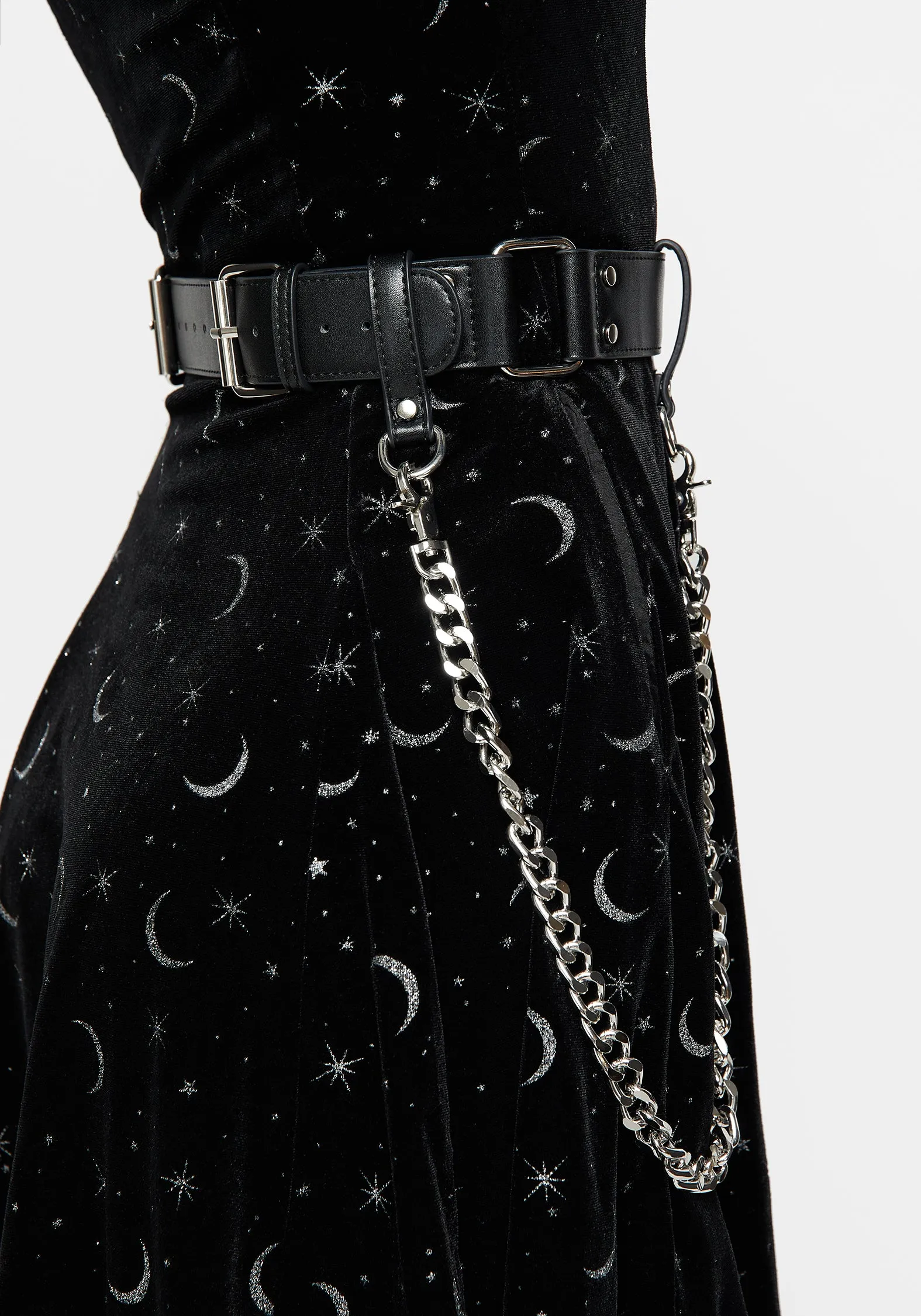 Mettle Double Buckle Chain Waist Belt sold by Disturbia product image thumbnail 4