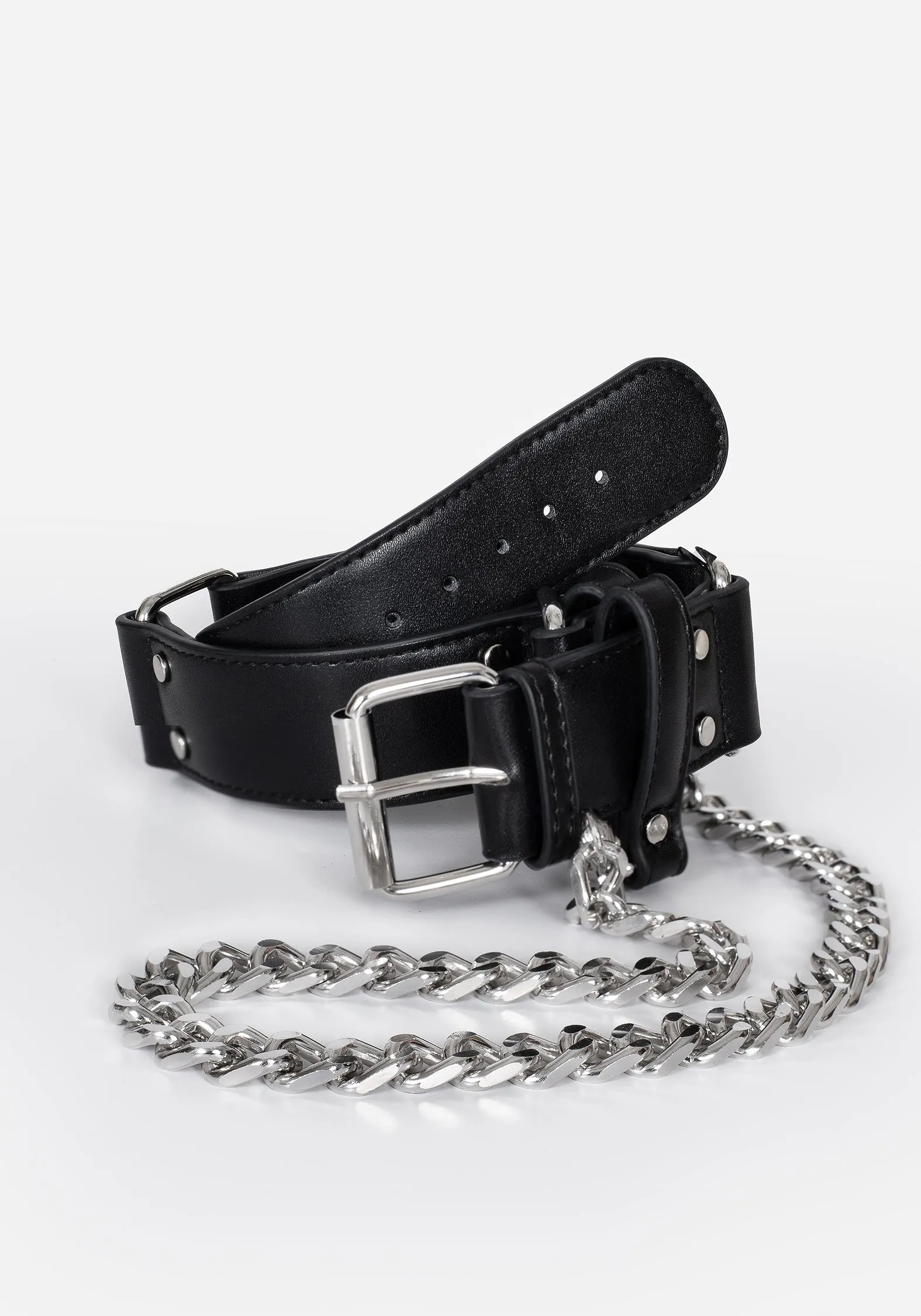 Mettle Double Buckle Chain Waist Belt sold by Disturbia product image thumbnail 2