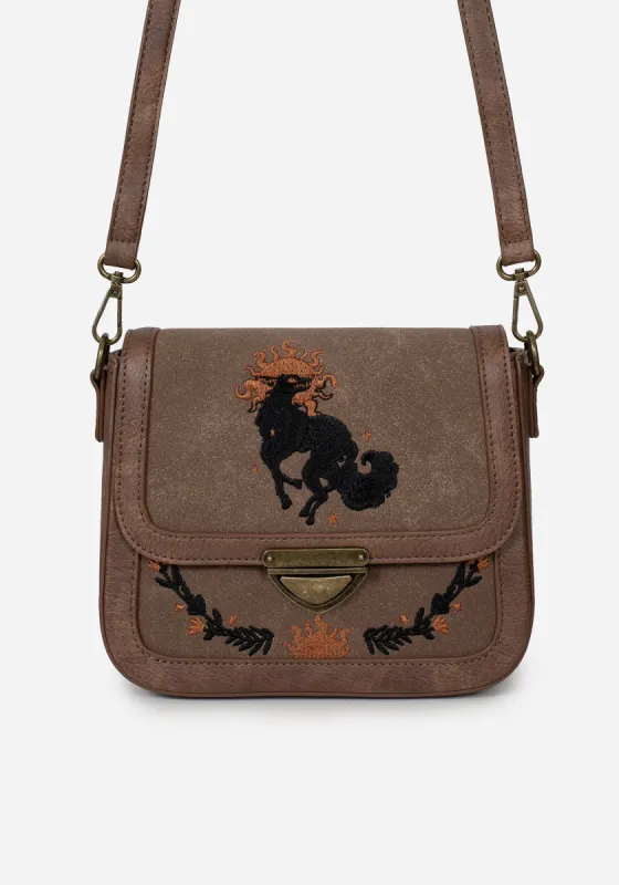 Foxfire Embroidered Crossbody Mini Satchel Bag sold by Disturbia