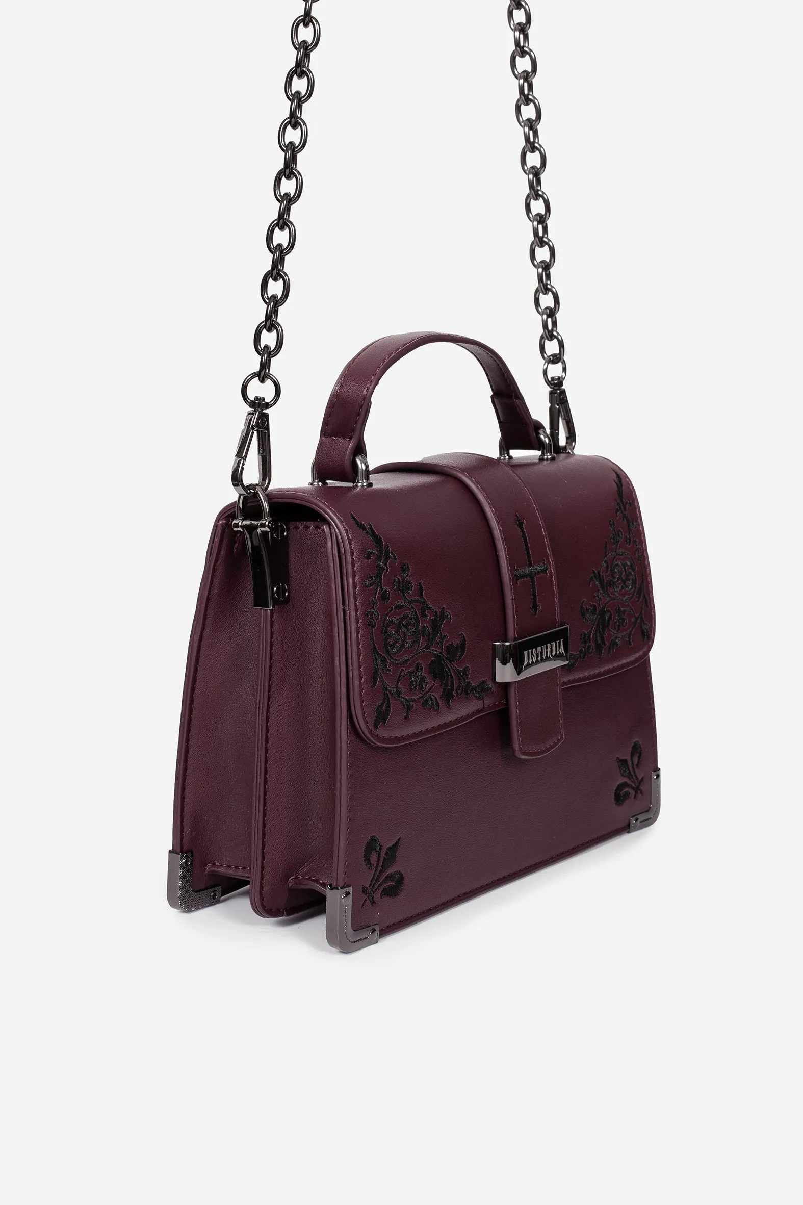 Elderberry Embroidered Mini Satchel Bag sold by Disturbia product image thumbnail 5