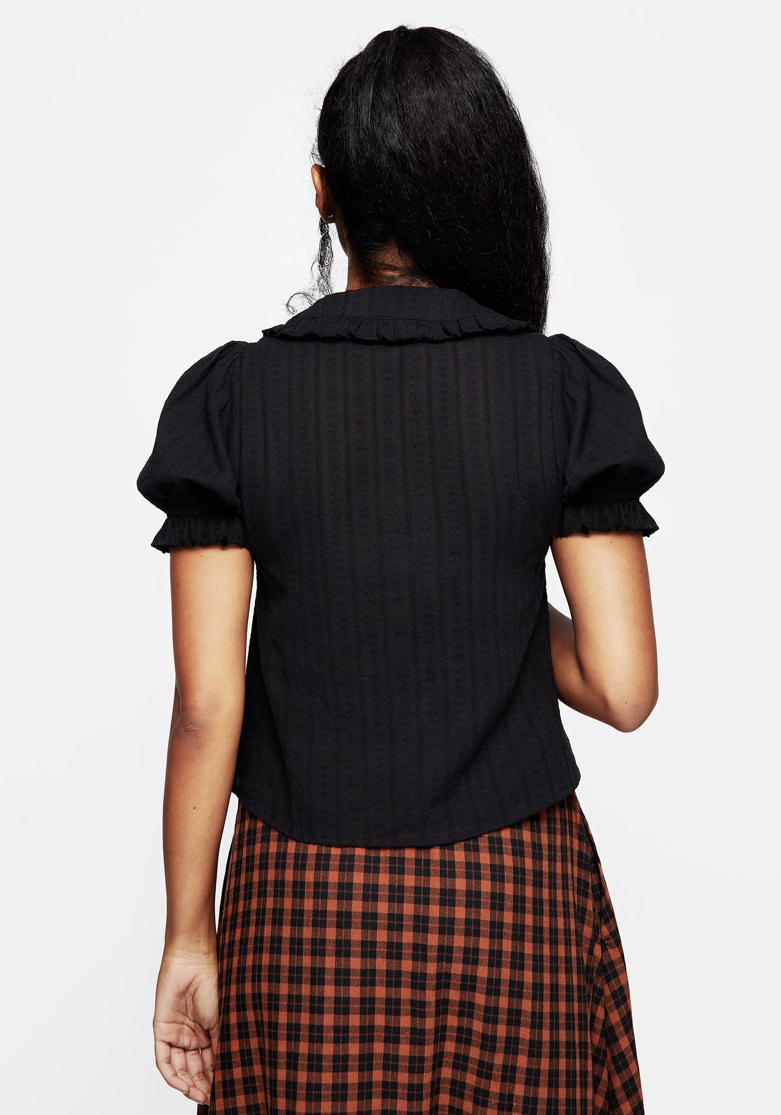 Menagerie Textured Button Up Blouse Top sold by Disturbia product image thumbnail 3