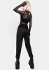 Necrosis High Neck Long Sleeve Mesh Top sold by Disturbia
