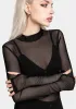 Necrosis High Neck Long Sleeve Mesh Top sold by Disturbia