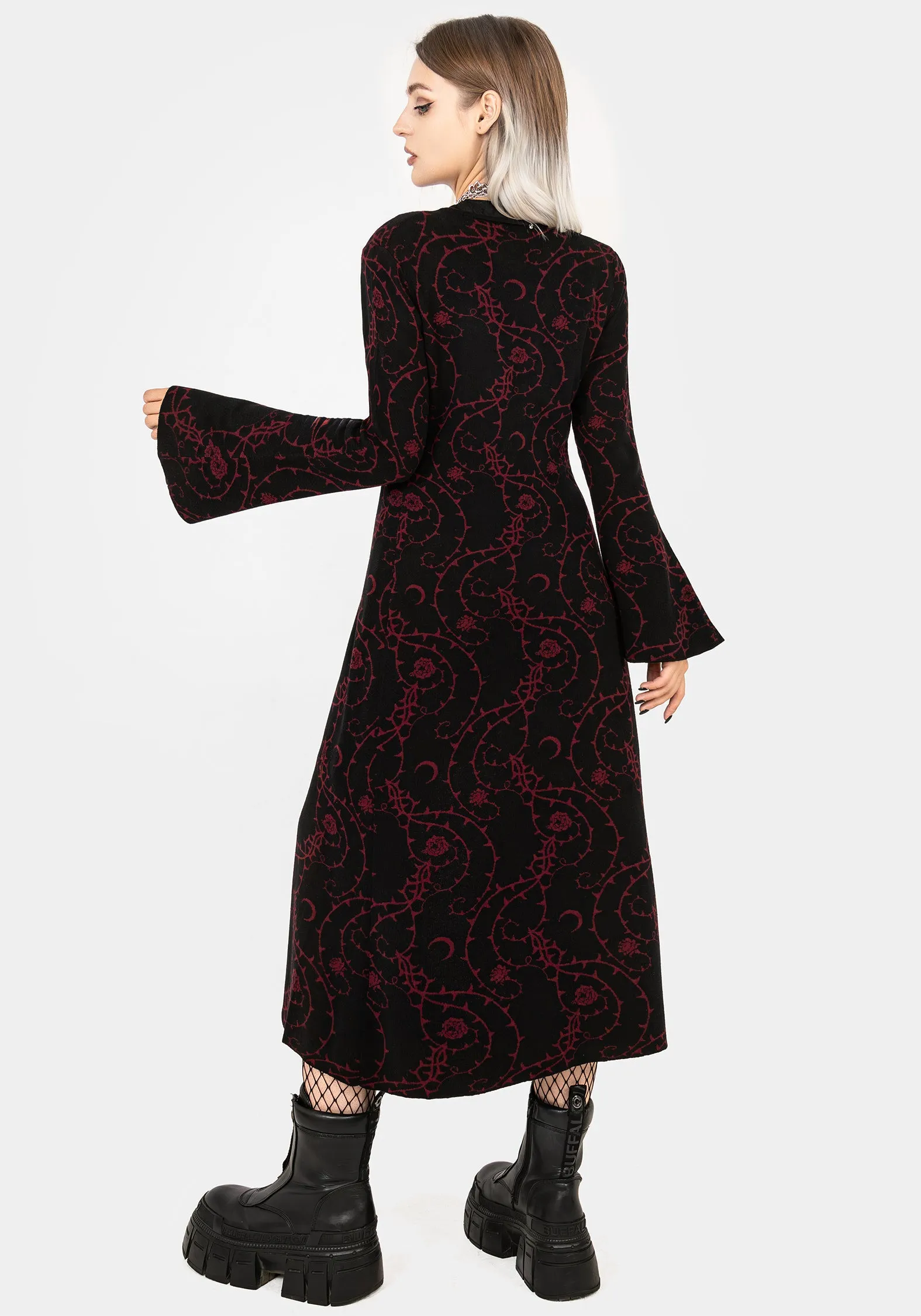 Thorns Knit Longline Cardigan sold by Disturbia product image thumbnail 3