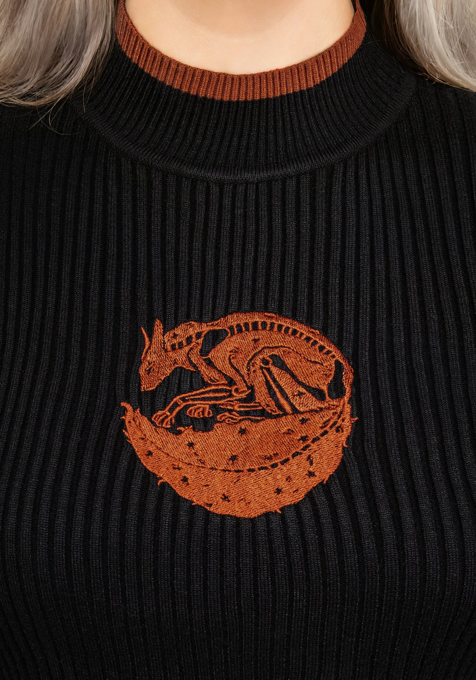 Kitsune Embroidered Knit Jumper sold by Disturbia product image thumbnail 2