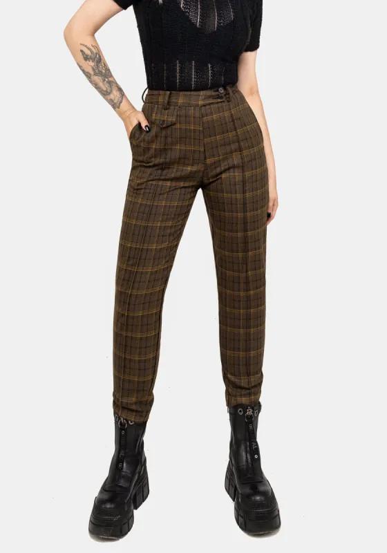 Heath Check Tapered Trousers sold by Disturbia