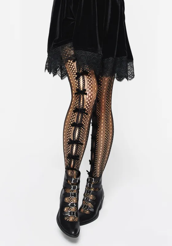 Love Bow Cut Out Tights sold by Disturbia