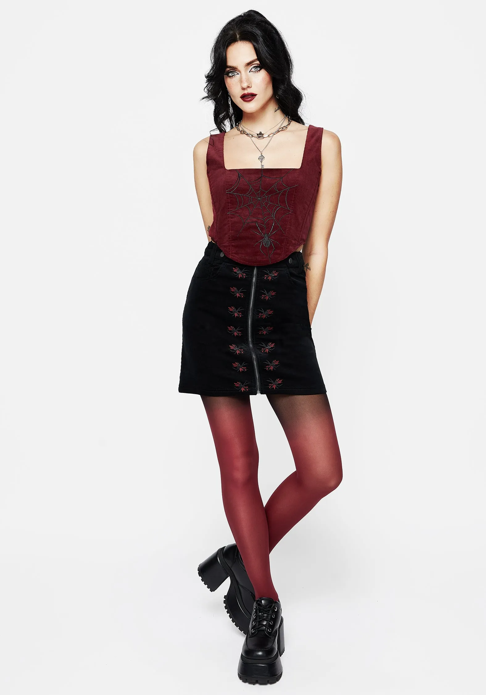 Webcatcher Embroidered Corset Top sold by Disturbia product image thumbnail 4