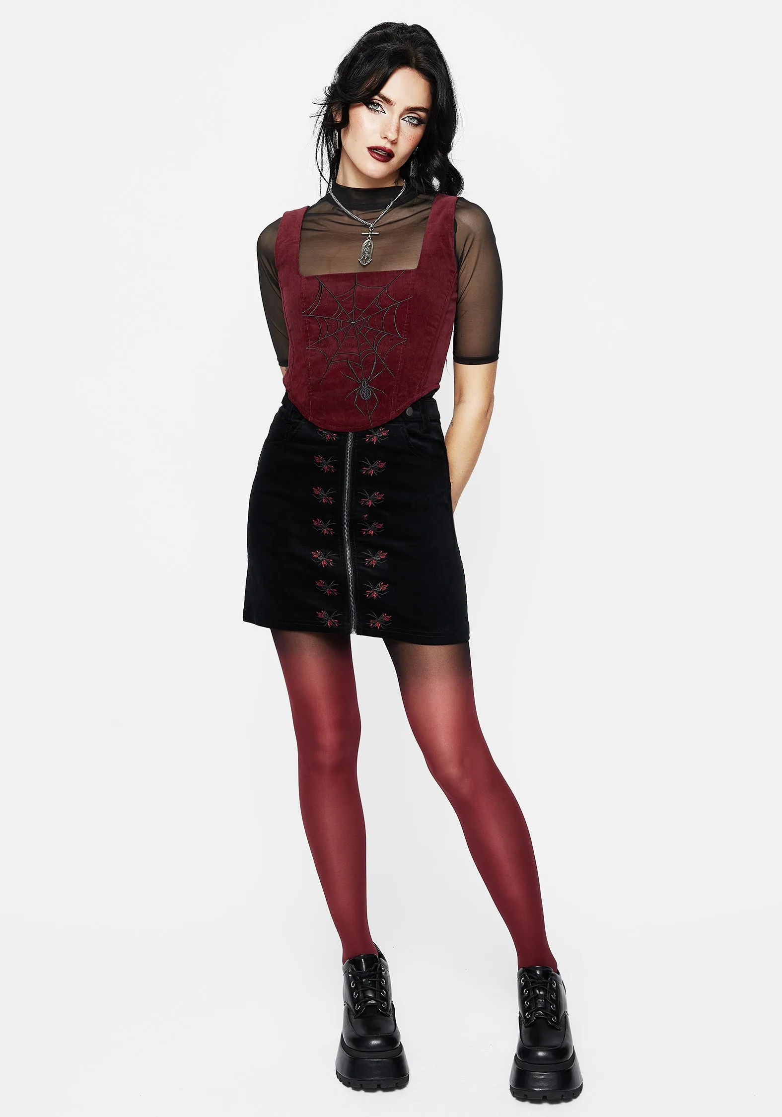 Webcatcher Embroidered Corset Top sold by Disturbia product image thumbnail 5