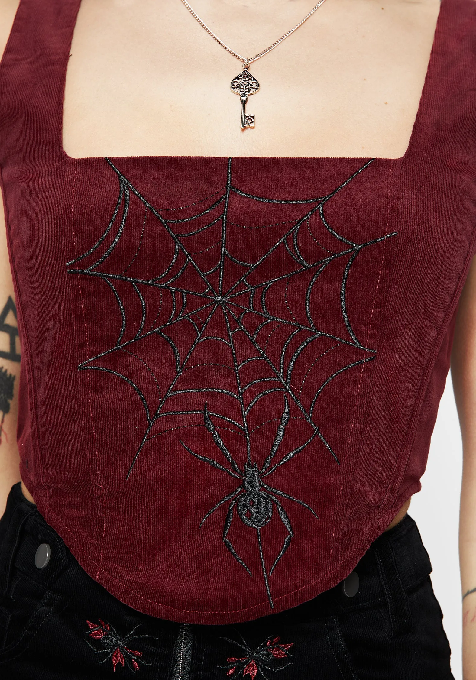Webcatcher Embroidered Corset Top sold by Disturbia product image thumbnail 2