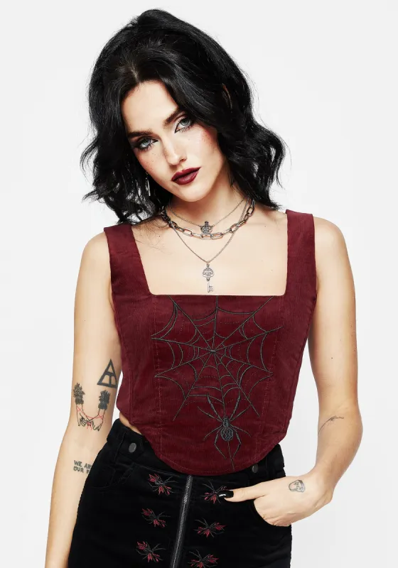Webcatcher Embroidered Corset Top sold by Disturbia