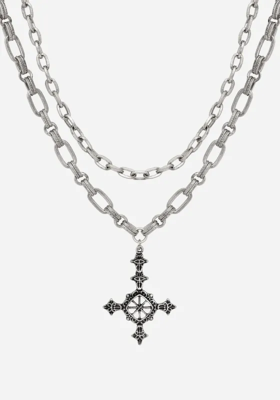 Ciara Cross Layered Necklace sold by Disturbia