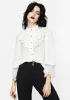 Constance Lace Frill Button Up Blouse Top sold by Disturbia