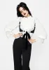 Constance Lace Frill Button Up Blouse Top sold by Disturbia